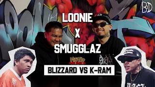 LOONIE × SMUGGLAZ | BREAK IT DOWN: Rap Battle Review E398 | BLIZZARD VS K-RAM
