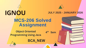 IGNOU MCS-206 Solved Assignment July-25/Jan-26 | BCA_NEW (4th Sem)| PGDCA_NEW (2nd Sem)| (2025-2026)