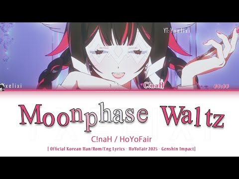 Moonphase Waltz C NaH X HoYoFair Official Korean Lyrics Han Rom Eng Genshin Columbina
