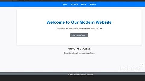 Modern Landing Page Using Html Css JavaScript |