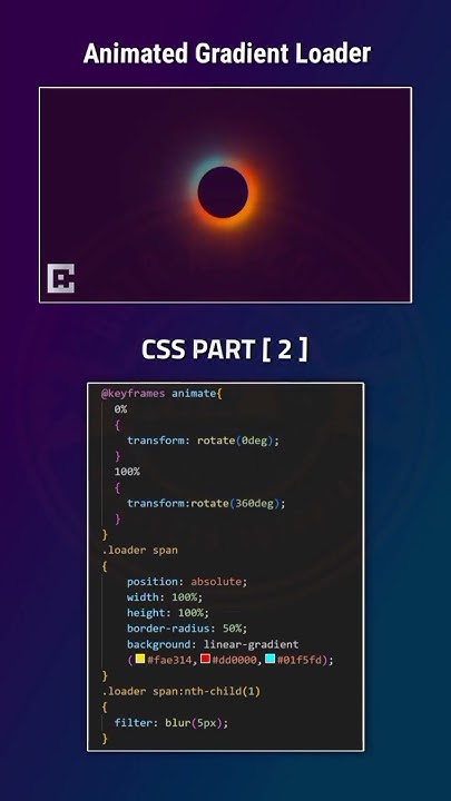 👨‍💻 Animated Gradient Loader | CSS Tutorial #creatoraashu - YouTube