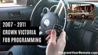 How To Program A Ford Crown Victoria Remote Key Fob 2007  2011