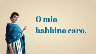 Video thumbnail of "Maria Callas - O mio Babbino Caro (Lyric Video)"