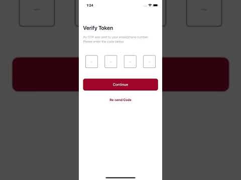 Authentication screen with OTP design