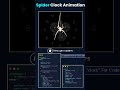 spider Clock animation #coding #codeflow #webdesign #viral #python #frontendcourse