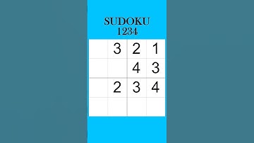 Sudoku - Solve for "1234" #sudoku #numberpuzzle #numbergames #puzzle