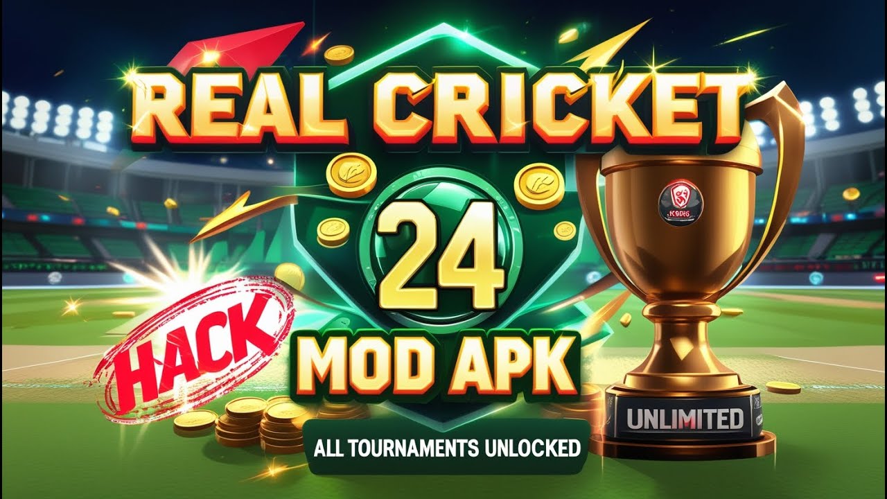 Real Cricket 24 Mod APK Hack 🚀 V2.7 All Tournaments