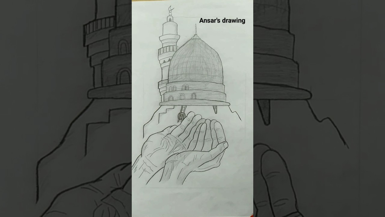 madinah drawing 🕌12 rabi ul awal