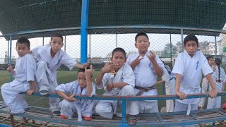 Lalitpur Futsal. 7a Size. Chapagaun Futsal. Junior karate Player Enjoying Futsal @ RL FUTSAL.