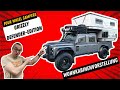 Land Rover 130 CC mit Four Wheel Campers Grizzly Wohnkabine - Mega Pickup Camper &amp; Expeditionsmobil