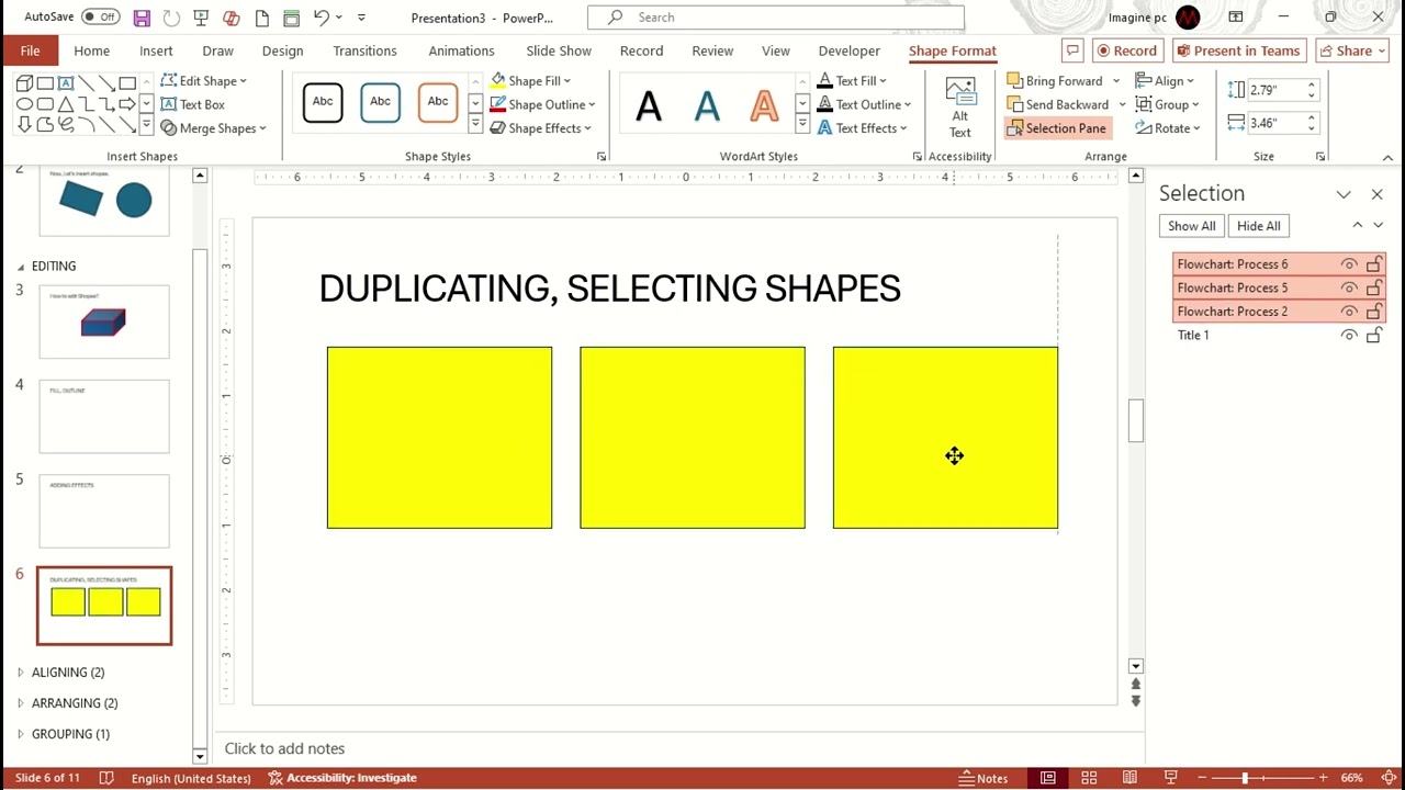 "Mastering Shapes: Inserting and Formatting in MS PowerPoint"