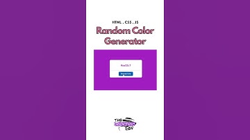 Random Color Generator | Html , Css , JavaScript | Javascript Project for Beginners