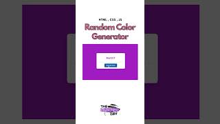 Random Color Generator | Html , Css , JavaScript | Javascript Project for Beginners