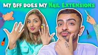 My Bff Does Nail Extensions for Me!! ft @sankett25 | Aashna Hegde