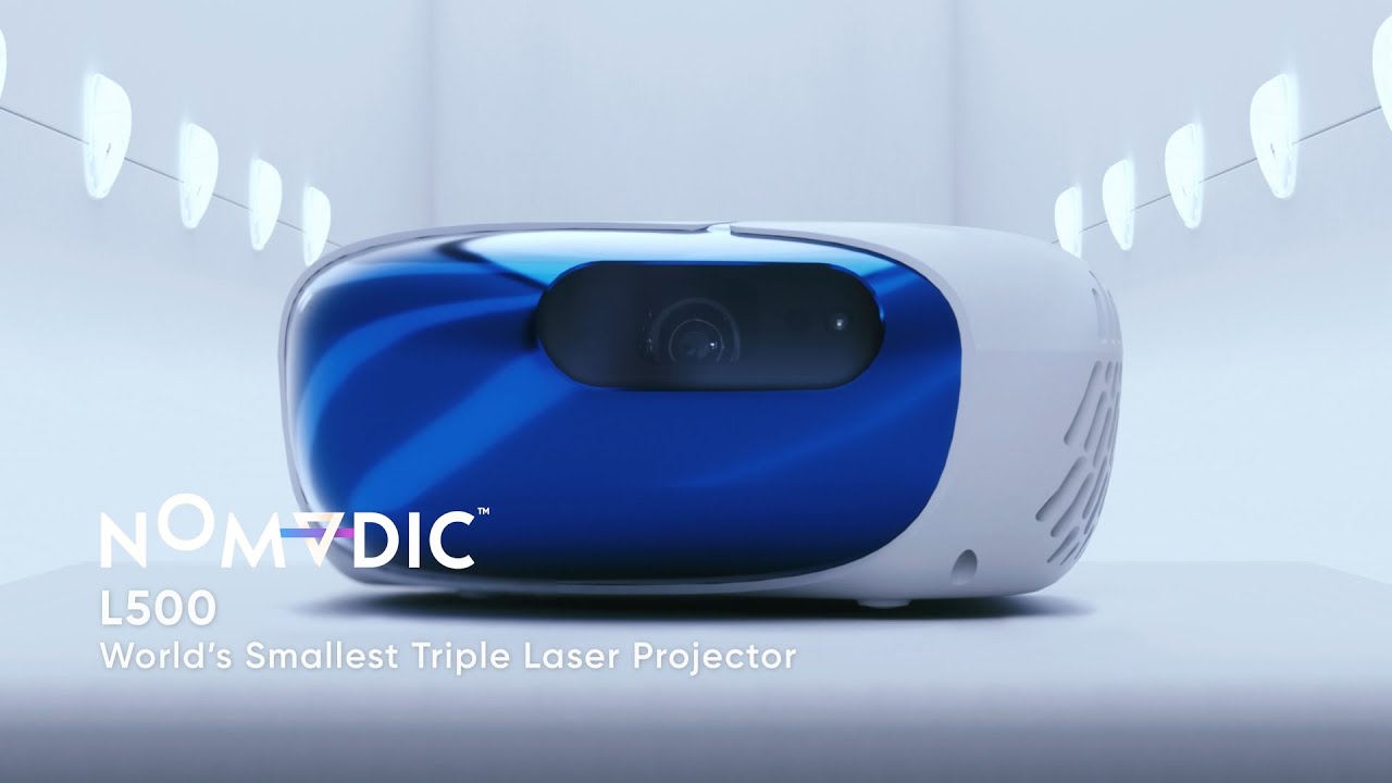  NOMVDIC L500 RGB Triple Laser Mini Projector, Portable