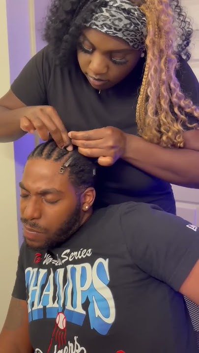  How to cornrow short hair. #menshairstyles #cornrows #naturalhair - YouTube