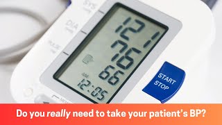 Do dentists really need to take blood pressure?