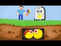 Steve Minecraft vs Pac-man's protected Ms.Pac-man | Pacman Stopmotion Game