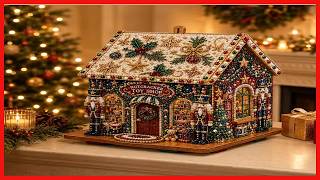 3D Christmas House Diamond Painting Kit Festive Pearl Art for Adults