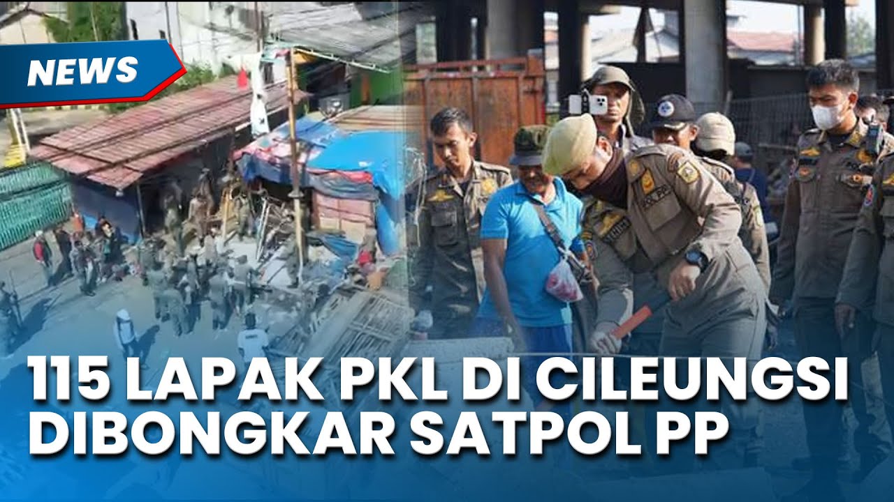 PENERTIBAN LAPAK Liar di Cileungsi Bogor, 115 PKL Tak Melawan saat Dibongkar