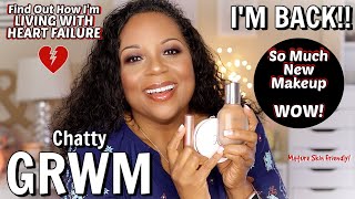 Chatty GRWM Using New Makeup 2024 | Haus Labs Foundation 415 | Heart Failure | Mature Skin Friendly