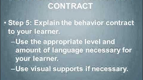 How To Use A Behavior Contract in 15-Minutes.wmv