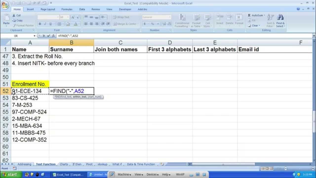 Text Functions in Excel - YouTube