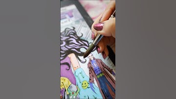 Finished Comic Cover!!!🩷💜🩵💚💛🧡❤️ #art #sketchbook #mentalhealth #fall #cozy #drawing #shorts