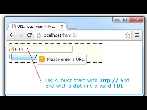 input type html  Update New  Form Input Type - url: HTML5