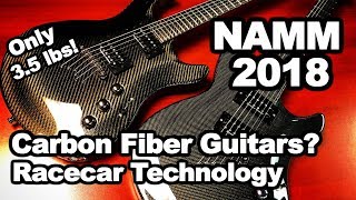 NAMM 2018 Carbon Fiber Guitar - Sankuer Composite Technologies guitar weighs only 2.5 lbs info demo