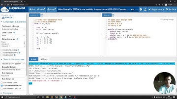 Verilog 3 Half Adder EDA PLAY GROUND