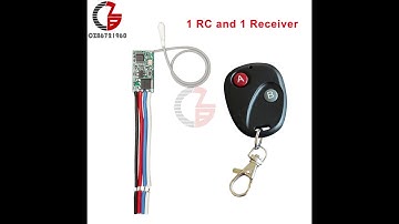 433mhz 1CH Relay Wireless RF Remote Control Switch LED Lamp Controller Micro Receiver Transmitter
