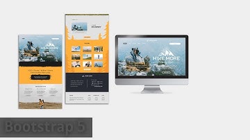 Bootstrap 5 Responsive Landing Page Design |  Responsible website template design  In Hindi