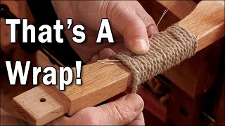 How To Wrap a Handle in Leather - Leather Work ASMR 