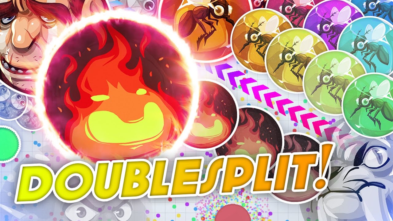 AGARIO WILDEST DOUBLESPLIT EVER / GIANT POPSPLITS, ONE PIECE PUSHSPLIT, DOUBLE CANNONSPLIT (Agar.io)