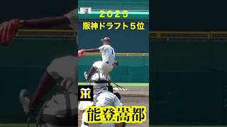 【2025阪神ドラフト5位】能登嵩都（旭川大高時代）投球練習!