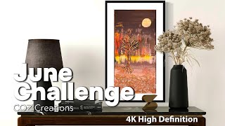 Mesmerizing FLUID ART Tutorial: Dry Swipe over Ombre Gradient  [4K UHD remastered]