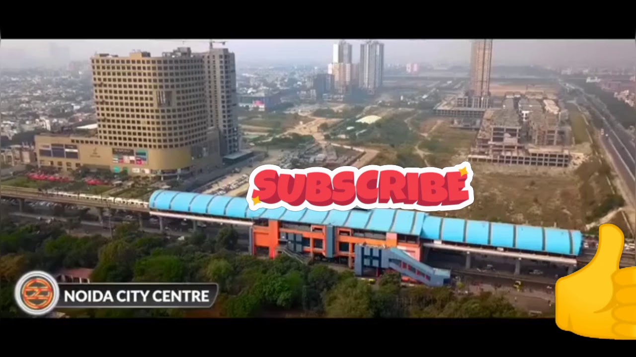Noida City Center metro station A Beautiful View Uttar Pradesh Greenery City of India , Subscribe or