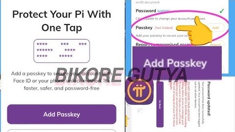 Kora Passkey umutekano wa Pi zawe iyo update nuyibona hita uyikora vuba 👍
