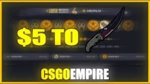 He went from $5 TO KNIFE ON CSGOEMPIRE | Courage