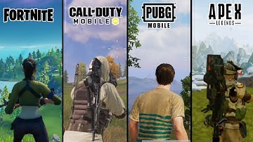 Pubg Mobile India Vs Cod Mobile Vs Fortnite Vs Apex Legends Mobile(Beta)!