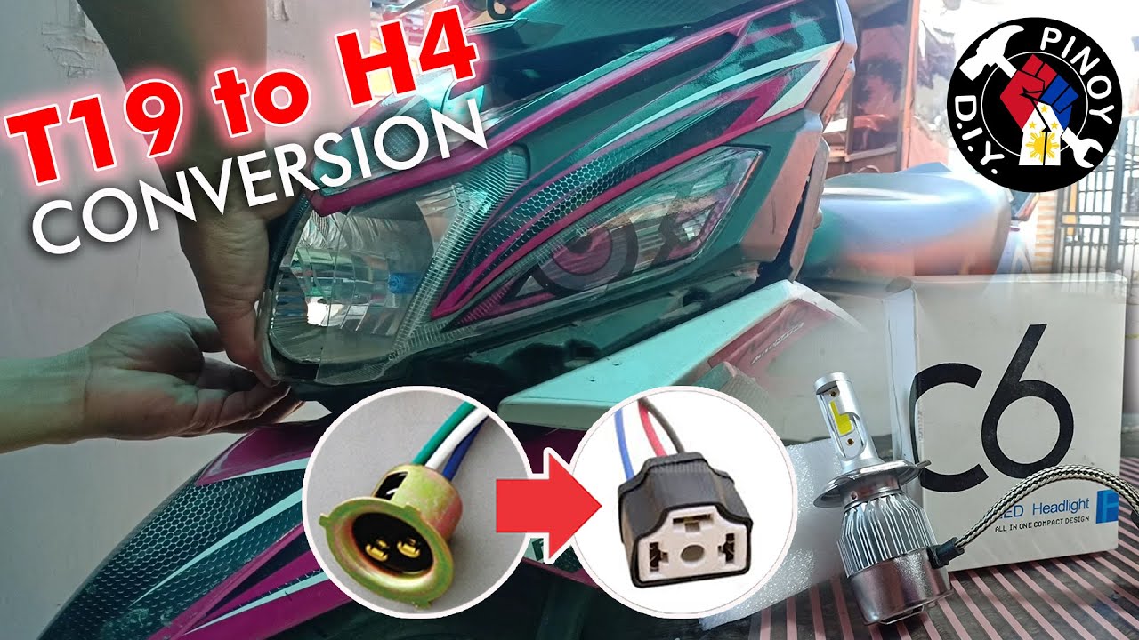 T19 TO H4 HEADLIGHT CONVERSION of mio i 125 m3 YouTube