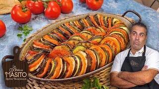 Ratatouille o verduras al horno. Receta saludable muy fácil de hacer y con pocas calorías.