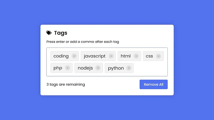 Add Tags Input Box in HTML CSS & JavaScript | Tags Input in JavaScript