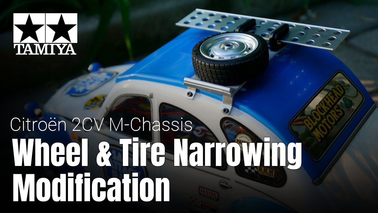 TAMIYA RC・MChassis Wheel & Tire Narrowing Modification・Mini Lathe