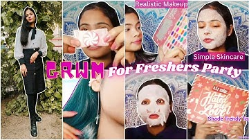 Western Theme (GRWM For Freshers Party- Outfit, Makeup, Skincare & Accessories) Shreey Shreya