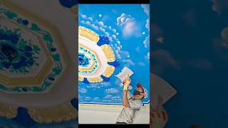 How to make Ceiling 3D Cloud at Home || #3dwallpaintingdesign || #3ddesign || #trending || shorts