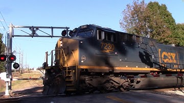 CSX 7230 with a K5HL leads I142-23 at LaGrange, GA 10/23/22