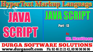 JAVA Script|| JavaScript Part-13 by Manideep