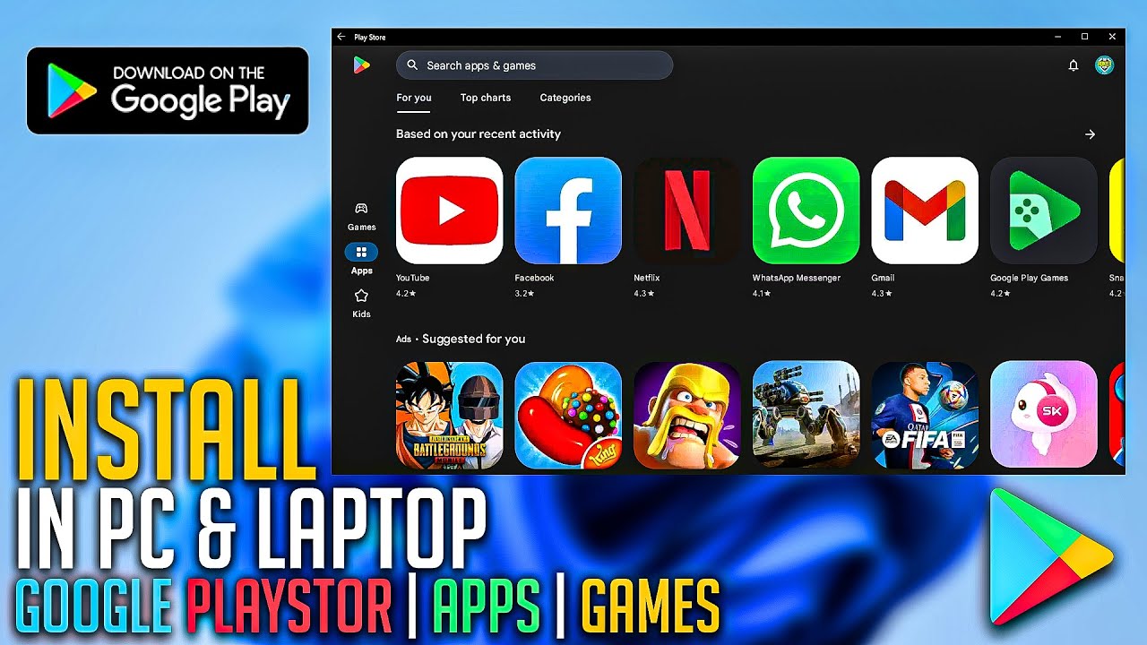 How to Download Play Store Apps on PC  How to install Google Play Store  App on PC or Laptop! (2023) 
